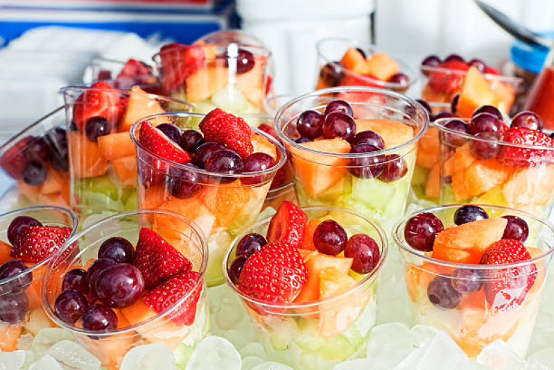 Frutas Fatiadas em Pote Aeroporto - Pote de Frutas para Vender